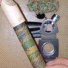 Preparing a cannabis leaf “cannagar” for a sesh