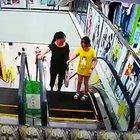 Stick your head outside the escalator