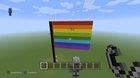 Burning LGBT+ Flag in Minecraft