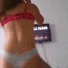 Removing Her Sexy Panties While Dancing Her Ass Off