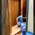 a Saudi doctor bursts into tears after finally coming home and unable hug his son in fear of infecting him.