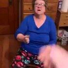 Testing granmas reflexes.