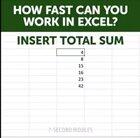 60 seconds of Excel shortcuts that I wish I knew off the top of my head