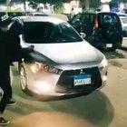 They were trolling passing by cars and karma hit fast