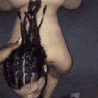 Big booty white girl sucks a big black dick