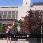 Girl Flashes Boobs at Jail Inmates