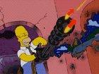 Homer Simpson upvote marching gun