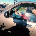 Biker being wholesome