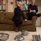 Spending the lockdowns with his mom trying to nail this pingpong trick (wait for it)