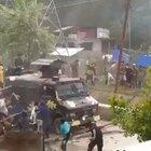 Kashmiri Muslims ripped Army's truck becuase they sent Riyaz Naikoo to Hell. And for these local Muslims, 5 Army Jawans had sacrificed their lives. These choo*S were also responsible for ambushing our jawans who came to save them