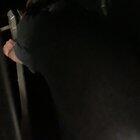 Drunk idiot almost falls off the train vomiting between cars.