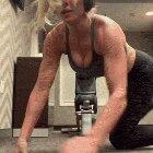 Charlotte slamming her tits against the floor