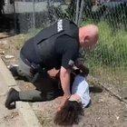 Disturbing cellphone video shows a police officer in CA slamming a 14-year-old into the pavement, and then repeatedly punching him after accusing him of smoking marijuana. Police did not find marijuana.
