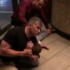 Guy headbutts Manager, taken down instantly by customer.