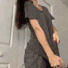 Petite Brunette Showing Her Tits And Ass