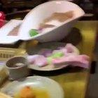 Raw chicken breast crawls off restaurant table in horrifying video