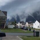 Storm clouds that look like a gigantic ocean wave