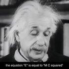 Albert Einstein explaining E=mc2