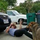 Just helping with the oil change...