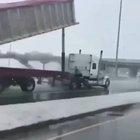 The video is certainly beautiful, but the truck driver is unlikely to receive a bonus for this