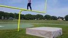 Jumping off a goalpost going horribly wrong