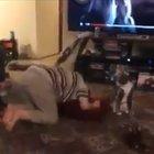 Sweet kitty calms his little human who has autism with lots of kisses