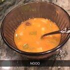 Poor fella. He only wanted some salad.