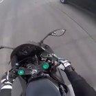 Biker breaking the traffic laws