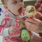 This baby's first taste of Ice Cream