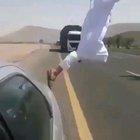 Idiot dancing on bonnet and almost dies