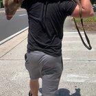 My hot dog after walking for 20 minutes