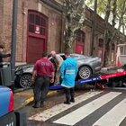 El Bebe Contepomi chocó su Mustang en la avenida Juan B Justo