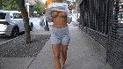 Flashing my boobs and butt on the street! [GIF]