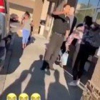 Racist woman vs security guard