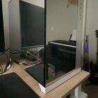 Mirrored tempered glass. Got the idea from another post here so thought I’d give the design a try on my rig. Hope you guys like how it came out.