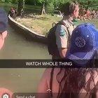 Ranger gets pushed in water after telling kids to stop smoking and drinking