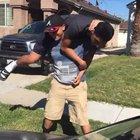 The way he looks at the camera man