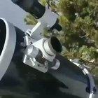 This will happen if you look directly at the sun through a telescope