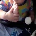 Kid invents new way to eat ice-cream