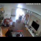 Charging a car battery in the living room.