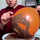 The way she turns around in horror