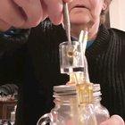 Grandma takes a dab