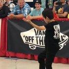 This 9-year old at a skating competition