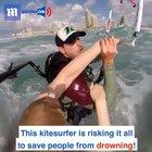 Kitesurfer rescues drowning family