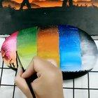 The blends on this morbid rock painting.