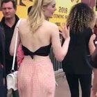 Even a dress can’t hide the jiggling of EIIe’s ass