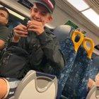 High 13 year olds yell at people on train and get taken off by police