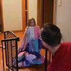 Three-Year-Old Tries to Do disappearing Act With Blanket But Fails