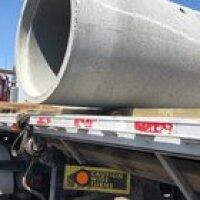 This concrete tube being off loaded