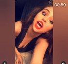 Red lipstick and cleavage...